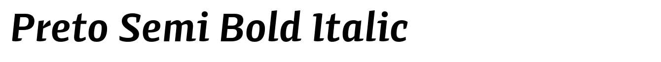 Preto Semi Bold Italic